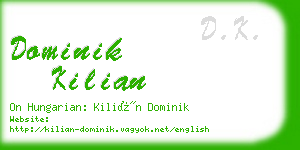 dominik kilian business card